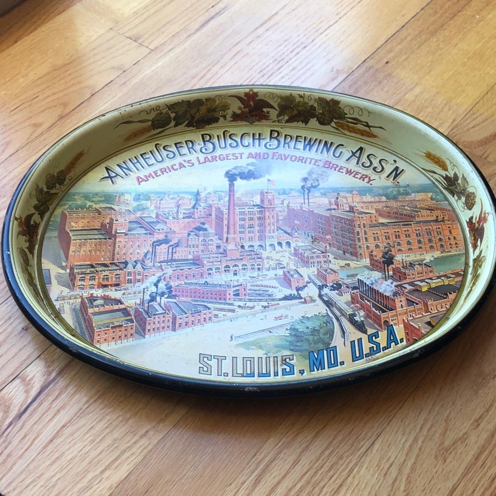 Anheuser-Busch Vintage Bar Tray - Multicolor